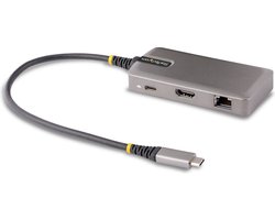USB Hub Startech 103B-USBC-MULTIPORT 4K Ultra HD Grey