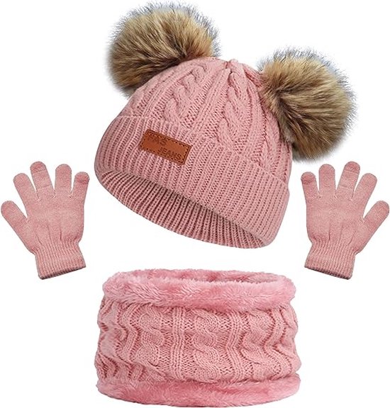 Accessoires d'hiver pour enfants garçons et filles (3-8 ans