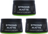 Totex Cosmetic Strong Matte Hair Styling Wax pour cheveux mats 3 x 150 ml