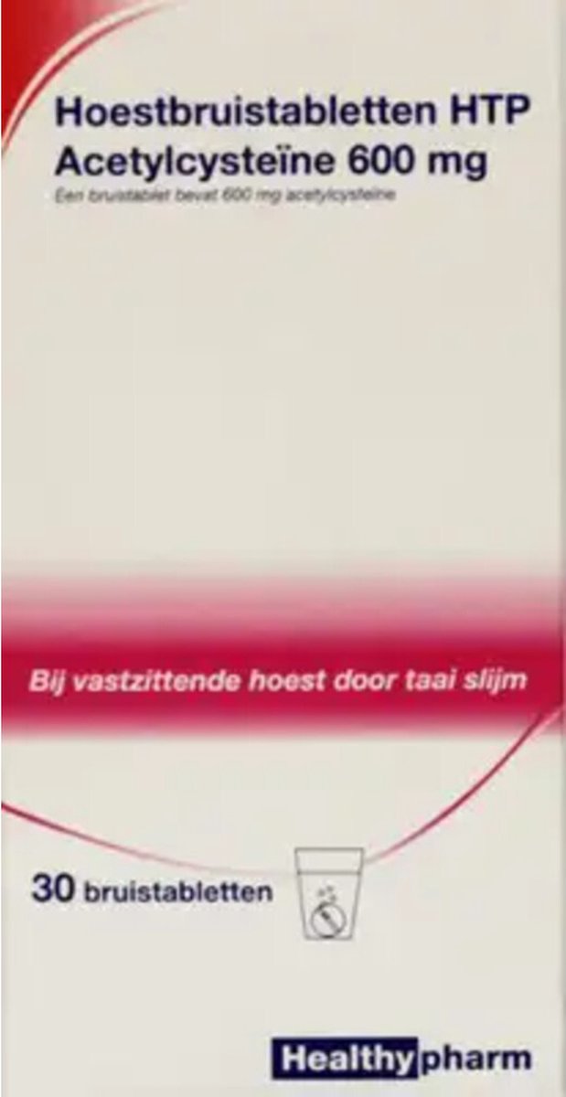 Goedkoopste Healthypharm Acetylcysteine 600mg - 2 x 30 bruistabletten
