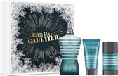 Jean Paul Gaultier Le Male Giftset - 125 ml eau de toilette spray + 50 ml aftershave balm + 75 ml deostick - cadeauset voor heren