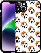 Cazy Hardcase Hoesje geschikt voor iPhone 14 Plus Soccer Ball Orange