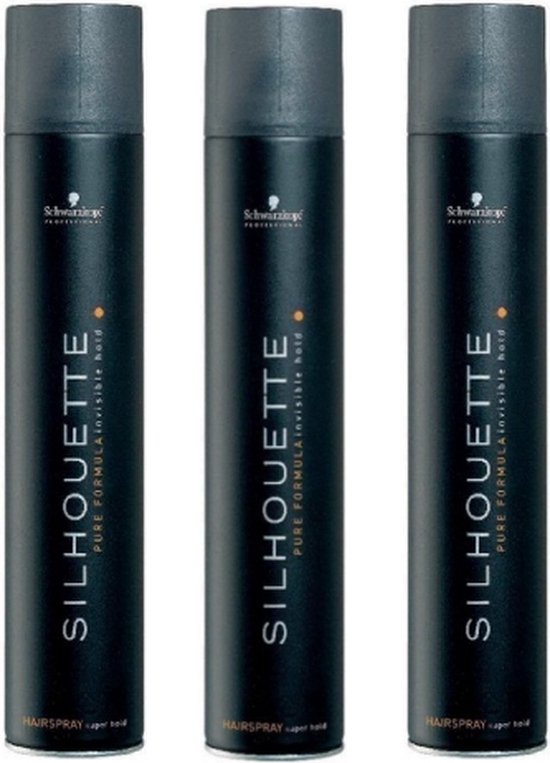 Schwarzkopf Professional Silhouette Super Hold Hairspray - voordeelverpakking - 3 x 500 ml
