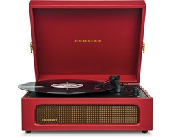 Crosley Voyager CR8017B-BUR - Burgundy Rood - Bluetooth in/uit Platenspeler