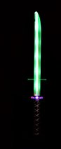 Lichtzwaard Ninja + licht en geluid 66 cm - incl batterijen - lightsaber - Groen
