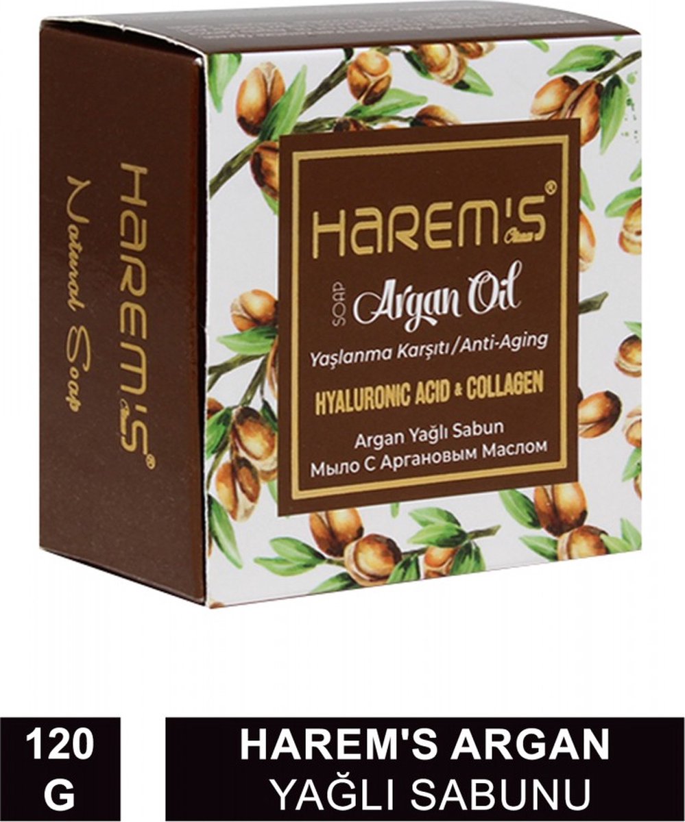 HAREM'S ARGAN OIL SOAP - COLLAGEN - ANTI AGING - HYALURONIC ACID - FACE SOAP
