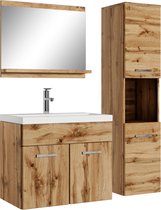 Lieu de baignade - Meuble salle de bain Montréal 60cm - Wotan - Mobilier salle de bain avec miroir et meuble latéral