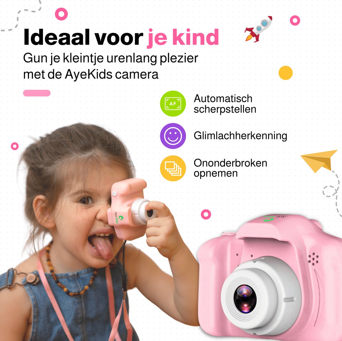 Appareil Photo Numérique pour Enfants Rose - trouver à Silvergear -  Silvergear