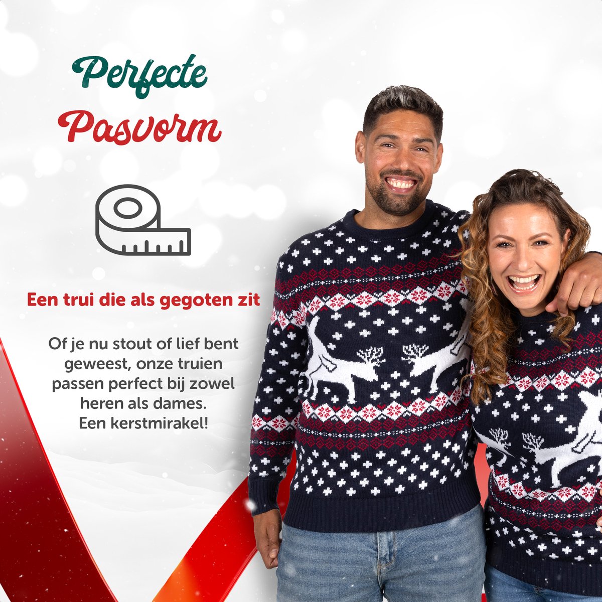 Foute Kersttrui Heren - Christmas Sweater "Rendieren doen een Spelletje" - Mannen Maat S — afbeelding 3