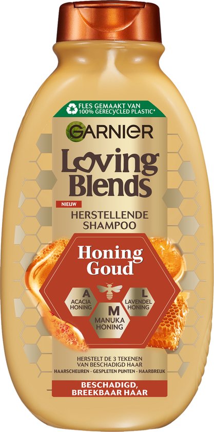 Garnier Loving Blends - Shampoo - Honing Goud - Beschadigd of Breekbaar Haar - 300 ml