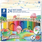 Crayon de couleur Staedtler Noris Club effaçable 24 crayons