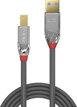 Lindy 36661 câble USB 1 m USB 3.2 Gen 1 (3.1 Gen 1) USB A USB B Chrome, Gris