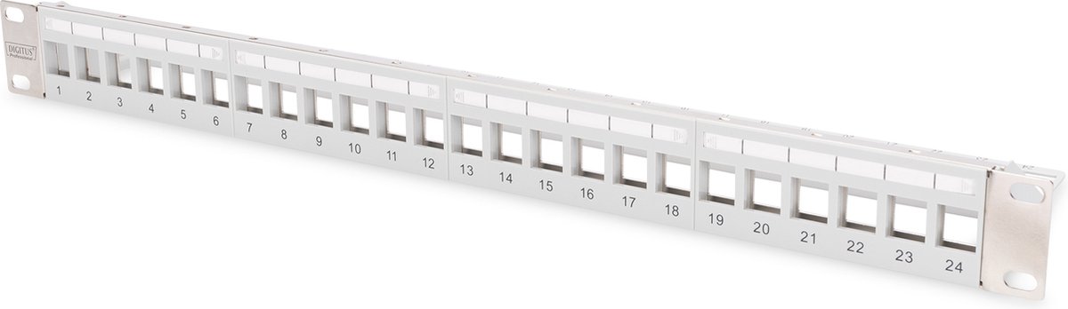 Digitus 24 poorten Netwerkpatchpaneel 483 mm (19) Zonder connectoren 1 HE Niet ingericht