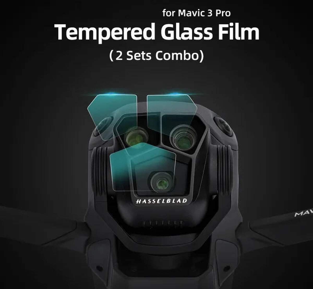 50CAL Tempered Glass Film Combo for Mavic 3 pro (2 Sets Comb