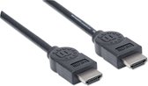 Manhattan 306119-CG HDMI-kabel HDMI Aansluitkabel HDMI-A stekker, HDMI-A stekker 1.80 m Zwart