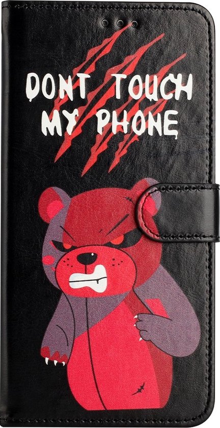 Bookcase hoesje avec imprimé Angry Bear Adapté à: Xiaomi Redmi 10 4G