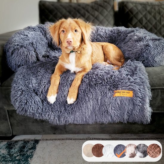 Couverture originale pour chien pour canapé - Tapis pour chien Fluffy - Lit pour chien en peluche - Premium avec fermeture éclair