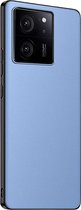 Geschikt voor Xiaomi 13T / Xiaomi 13T Pro Schokbestendig Leer hoesje textuur - Blauw