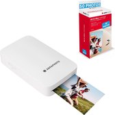AGFA PHOTO - Pack Imprimante Realipix Mini P + Cartouches et Papiers AMC pour 50 photos - Imprimante Photo Format 5,3 x 8,6 cm via Bluetooth - Sublimation Thermique 4Pass - Blanc