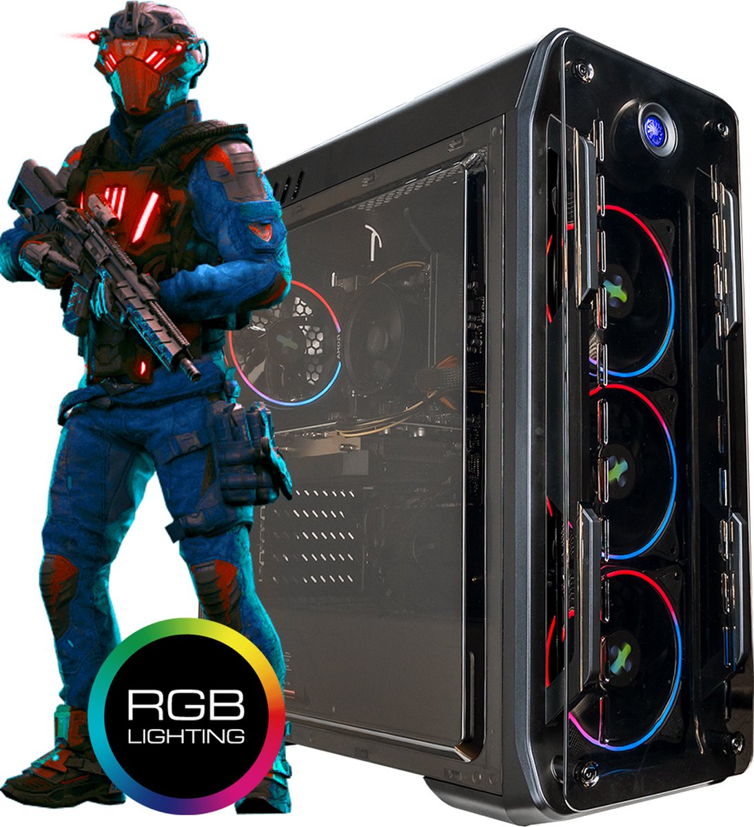 omiXimo | Game PC - AMD Ryzen 5 - GTX1650 Videokaart - 8 GB ram - 480 GB SSD | Geschikt voor: Fortnite, Minecraft, Sims 4 en League of Legends | LC803