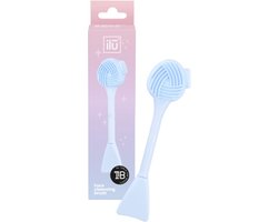 ilu - Silicone Face Cleansing Brush Multi-Textured - Blue