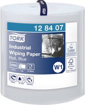 Papier de nettoyage industriel en rouleau Tork 3 couches bleu W1
