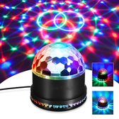 5W LED discobal 51 LED's discolamp feestverlichting RGB lichteffect muziekgestuurde podiumverlichting disco feestverlichting