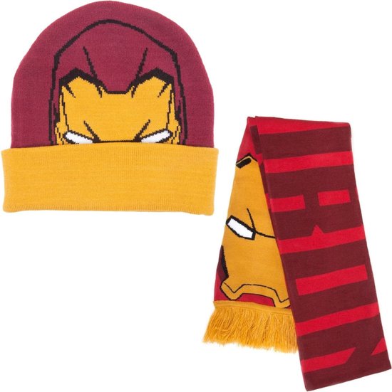 Combipack Iron Man Muts + Sjaal