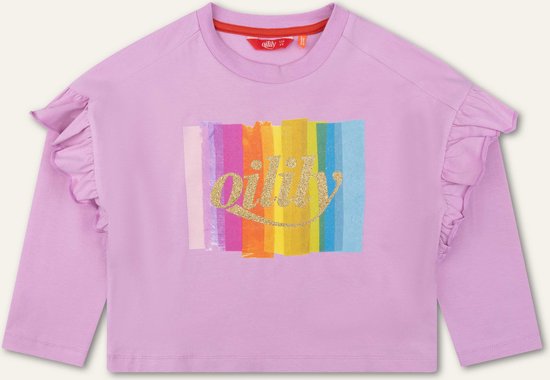 Thrill l.sl. T-shirt 34 Solid with artwork Be You Pink: 104/4yr