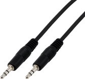 MCL Cable jack 3.5mm male stereo audio kabel 5 m Zwart