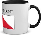 Akyol - utrecht koffiemok - theemok - zwart - Utrecht - toeristen - stad - vlag - geschenk - cadeau - kado - 350 ML inhoud