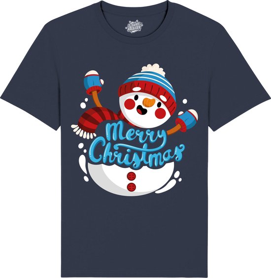Foute kersttrui - Winedeer print - blauw - voor heren - lange mouw | Fun en Feest