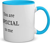 Akyol - you are special to me koffiemok - theemok - blauw - Liefde - mensen die jij liefde wilt geven - cadeau - kado - liefde - geschenk - verjaardag - 350 ML inhoud