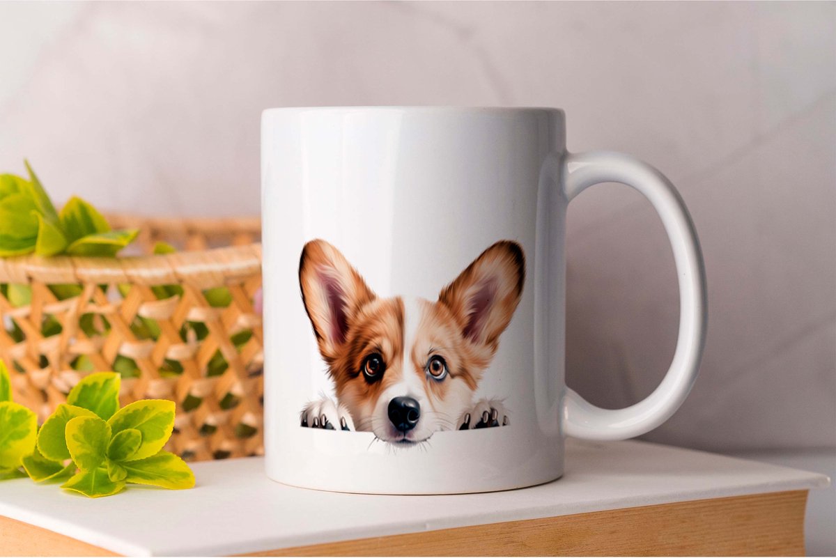 Mok Corgi - dogs - gift - cadeau - puppies - puppylove - doglover - doggy - honden - puppyliefde - mijnhond - hondenliefde - hondenwereld