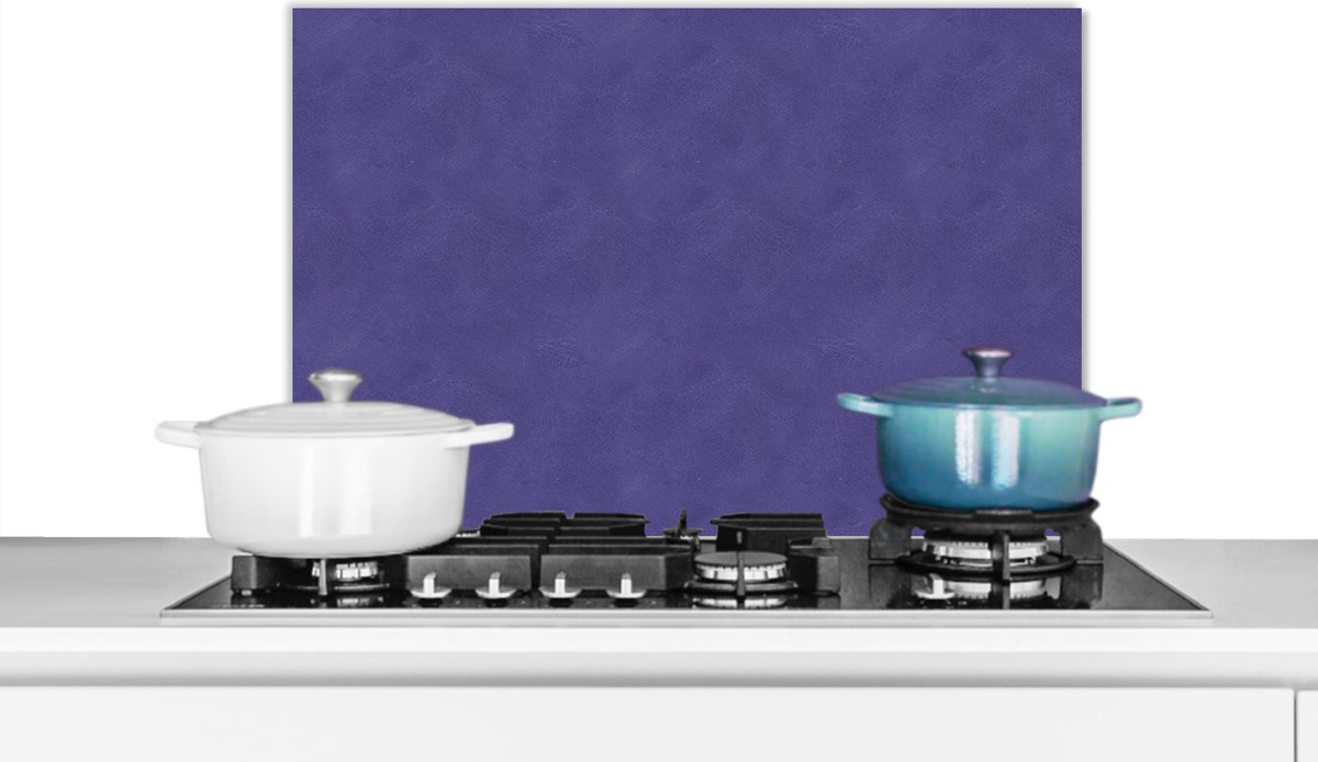 Spatscherm keuken - Achterwand - Leer - Paars - Structuur - Design - Keuken - 70x50 cm - Spatwand
