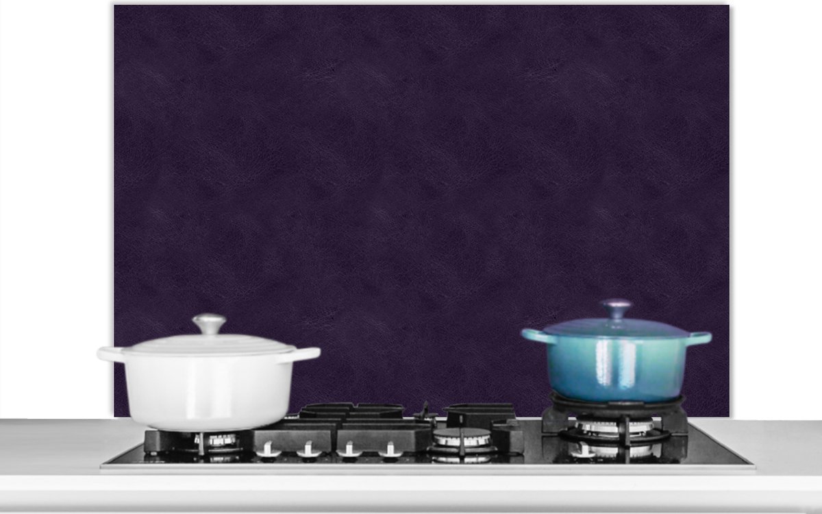 Spatscherm keuken - Leer - Paars - Dierenvel - Abstract - 100x65 cm - Spatwand - Muurbeschermer