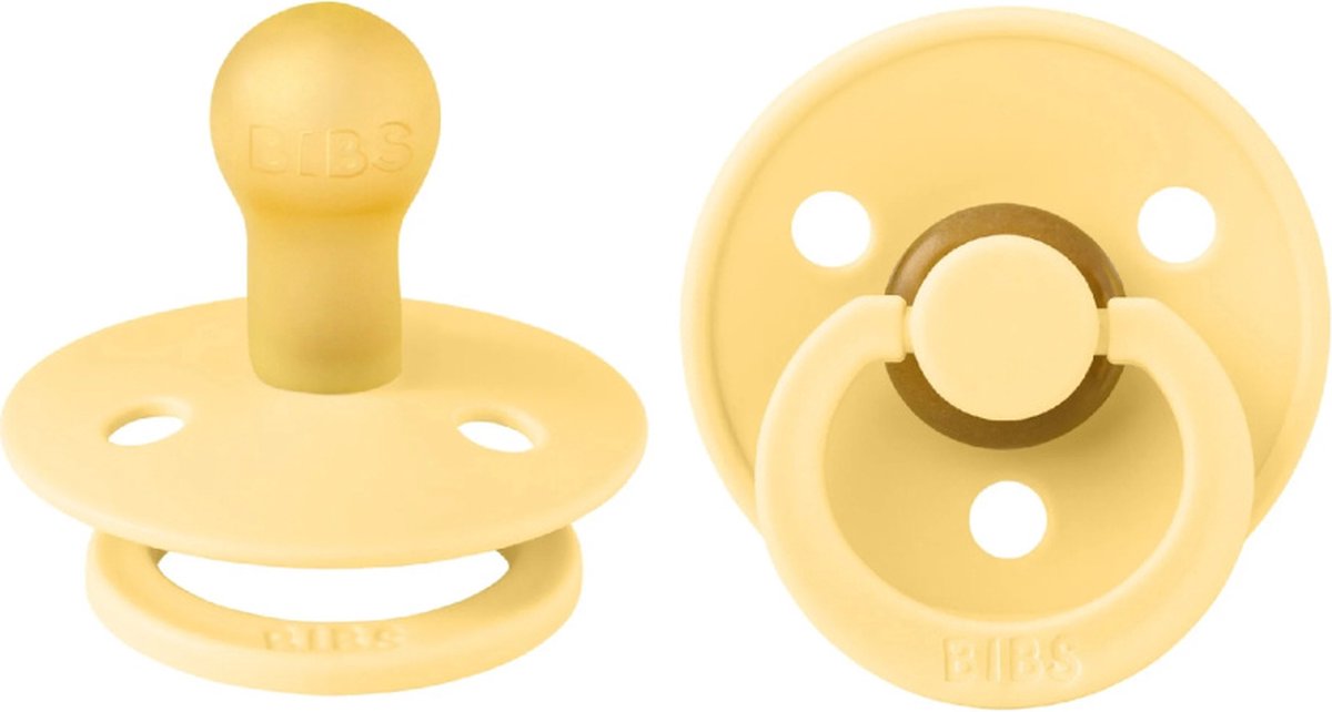 Goedkoopste Bibs Fopspeen Latex Round 0-6mnd Pale Butter