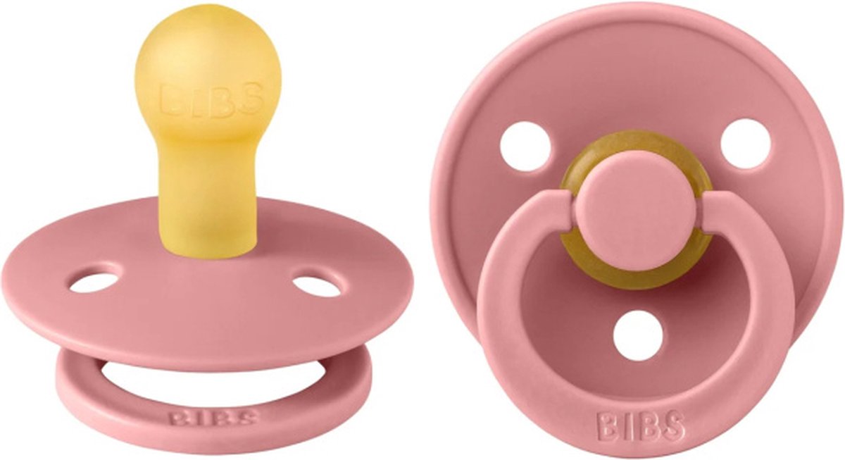 Goedkoopste Bibs Fopspeen Latex Round 0-6mnd Dusty Pink