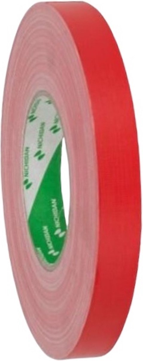 Nichiban® Duct Tape 19mm breed x 50mtr lang - Rood - 1 rol - Podiumtape - Gaffa tape - Met de Hand Scheurbaar - Japanse Topkwaliteit - (021.0156)