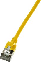 CAT6a U/FTP Ultraflex, 100% koper, geel, 1M - Netwerkkabel - Computerkabel - Kabel
