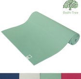 Bodhi Tree Yoga Mat - 6mm - 183x61cm - Studio Yogamat met Draagband - Extra dik - Fitness Mat Sportmat met Riem - Anti-slip - Groen