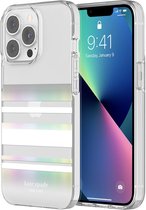 Kate Spade New York Beschermende Hardshell Case voor iPhone 13 Pro - Park Stripe/White/Iridescent/Clear