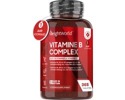WeightWorld Vitamine B Complex - Alle 8 belangrijke B-vitamines - 365 vegan tabletten voor 1 jaar voorraad