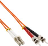 InLine LC - ST Duplex Optical Fiber Patch kabel - Multi Mode OM2 - 1 meter