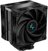 Bol.com DeepCool AK400 Zero Dark Plus 4x Heat Pipe All Black Single Tower CPU Air Cooler 2x FC120P 120mm FDB Bearing PWM High Pe... aanbieding