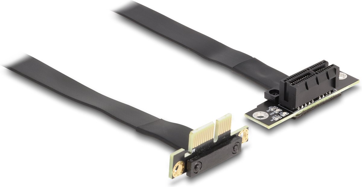 Delock Riser Card PCI Express x1 male 90° angled to x1 slot 90° angled with cable 60 cm