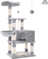 MIRA Home - Luxe Krabpaal - Krabpaal voor katten - Katten - Comfort - Extra zacht - Lichtgrijs - 55x40x138cm