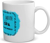 Akyol - liefste opa van de wereld koffiemok - theemok - Opa - de liefste opa - verjaardag - cadeautje voor opa - opa artikelen - kado - geschenk - 350 ML inhoud