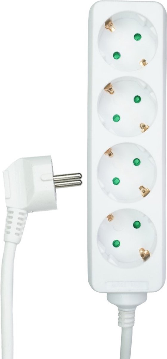EMhub stekkerdoos wit 4-voudig 5 meter (4087012) contactdooscombinatie