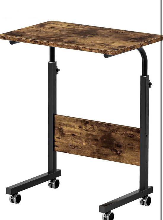 Table Pour Ordinateur Portable Sur Lit - Plateau En Bambou - Hauteur Réglable - Relaxdays - Neuf
